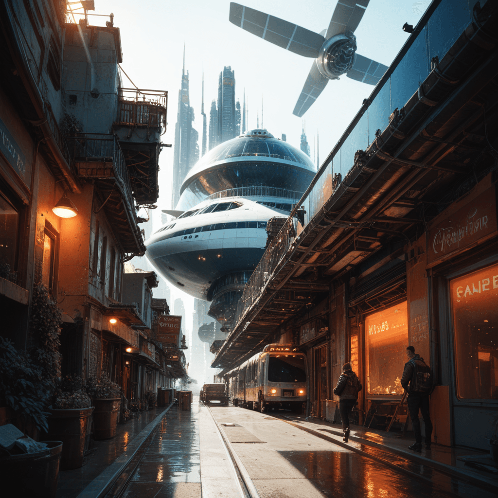Futuristic spaceship