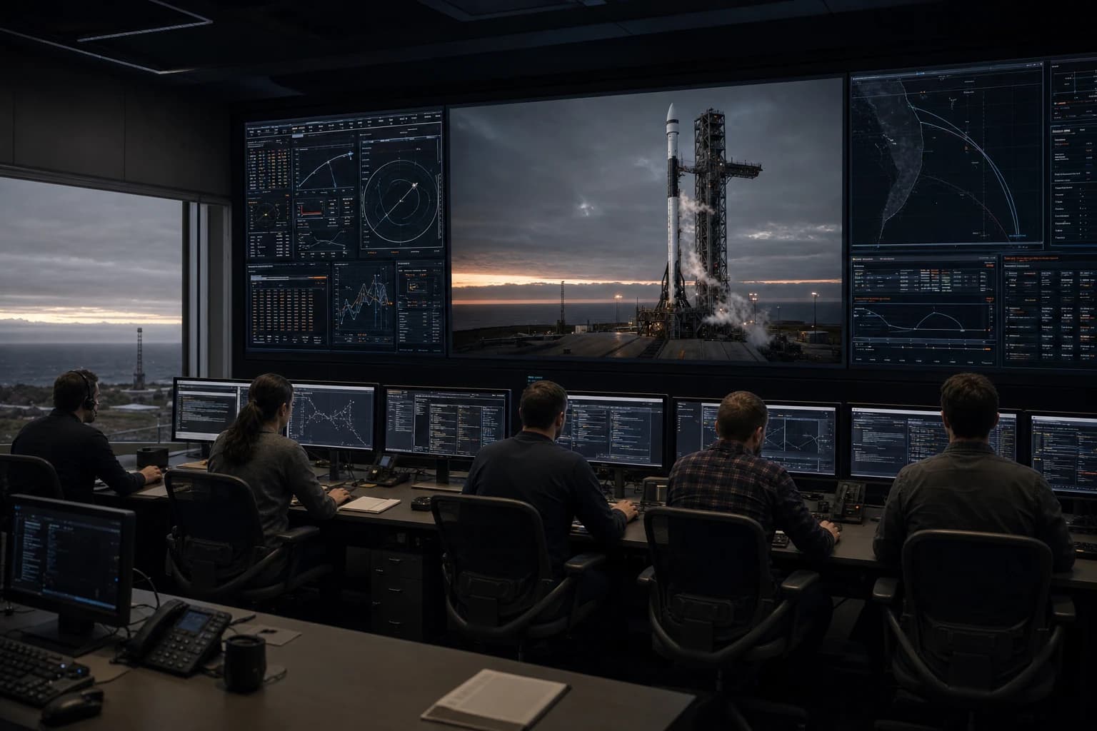 Range operations team monitoring Kestrel-01