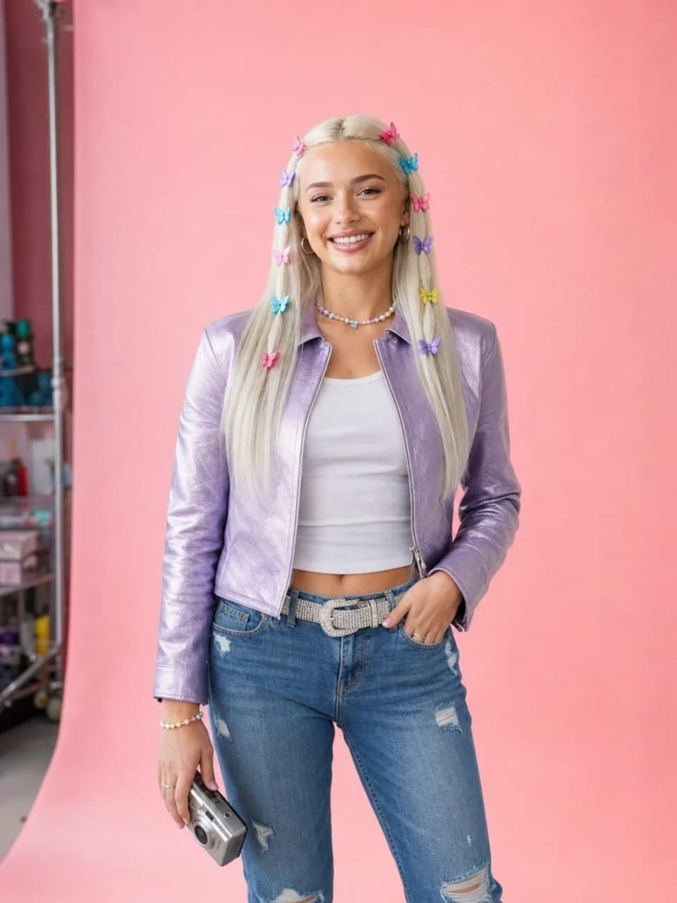 Chloe in a portrait studio