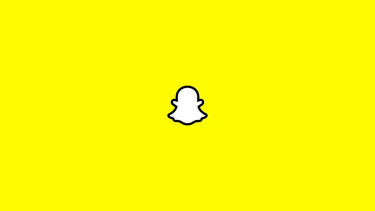 Snapchat ghost logo centered on the platform's signature yellow background