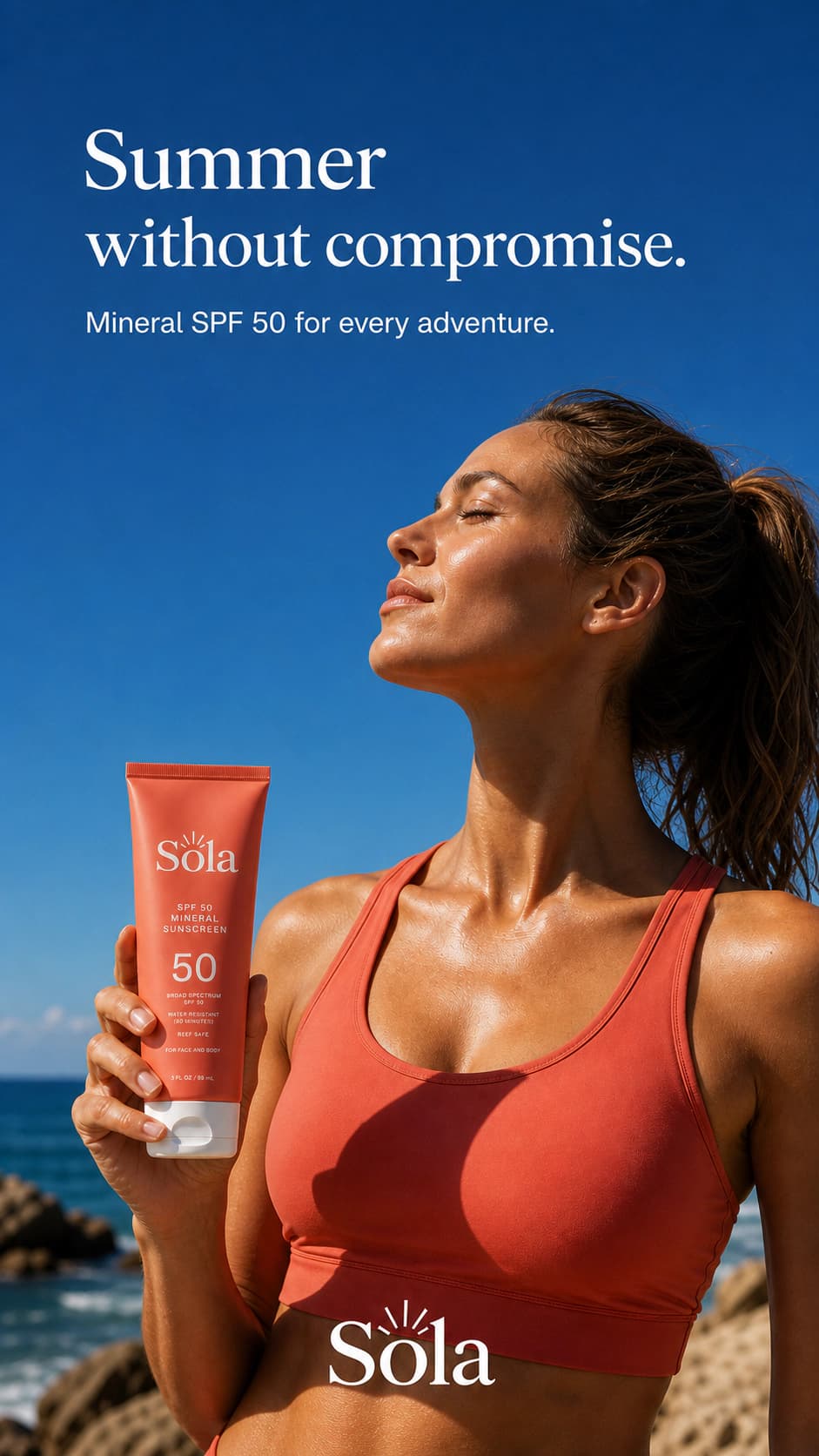 Vertical Sola sunscreen campaign story ad