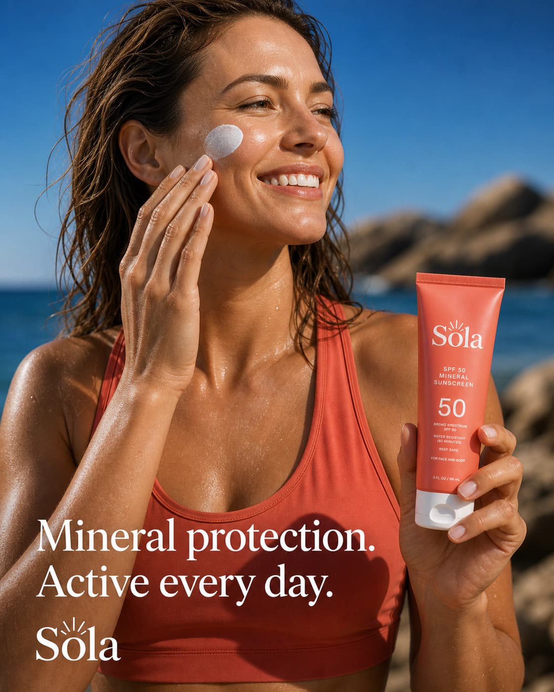 Portrait Sola sunscreen lifestyle campaign ad